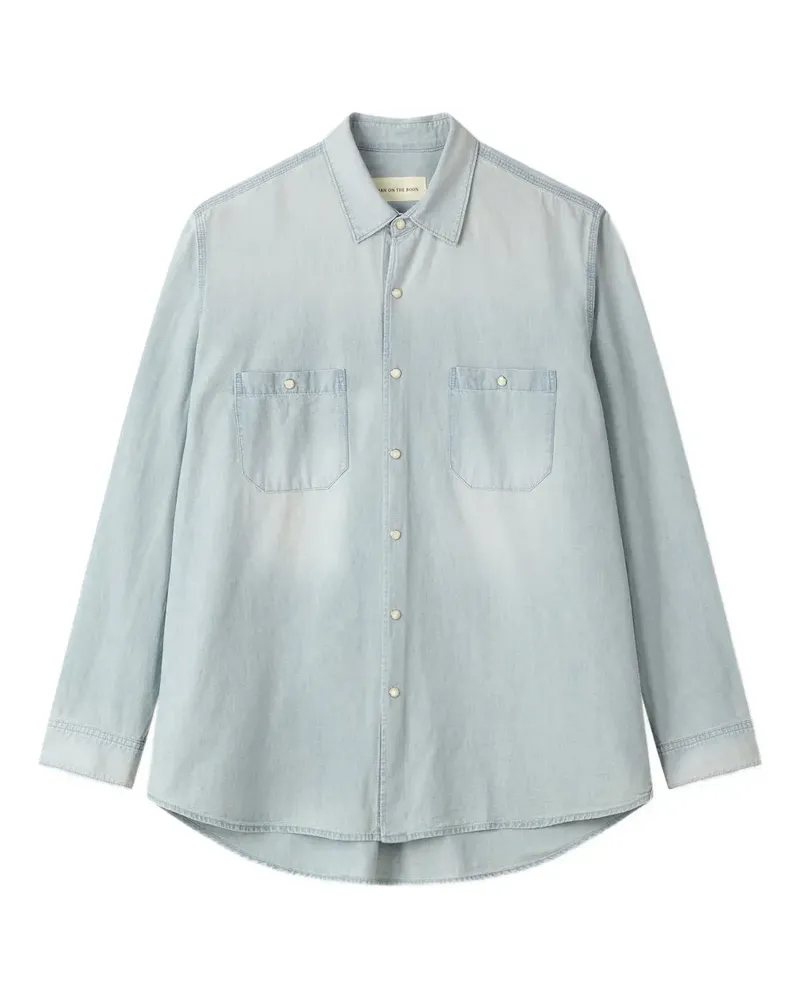 ManOnTheBoon Hemd aus Chambray - Blau Blau