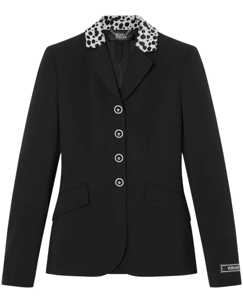 Versace Reiterjacke mit Dalmatiner-Print - Schwarz Schwarz