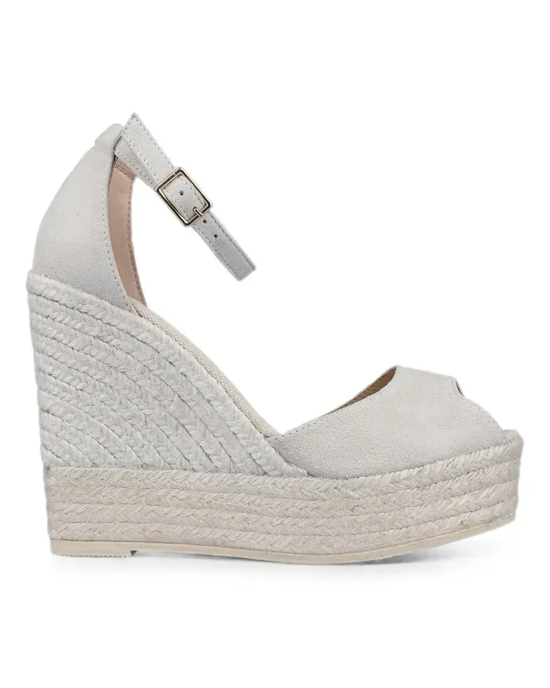 Espadrilles wedge peep-toe sandals - Grau Grau