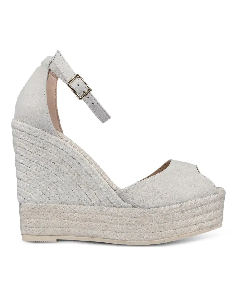 Espadrilles wedge peep-toe sandals - Grau Grau