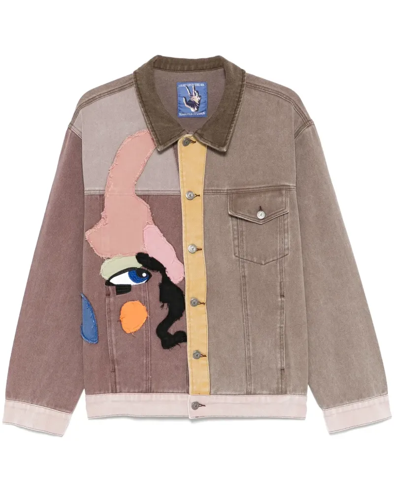 KidSuper Jacke im Patchwork-Look - Braun Braun