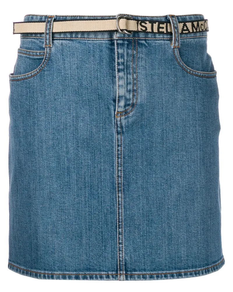 Stella McCartney Jeansrock mit Gürtel - Blau Blau