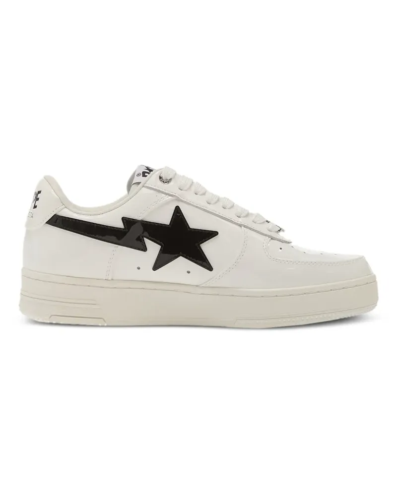 BAPE Bape Sta patent-leather sneakers - Weiß Weiß