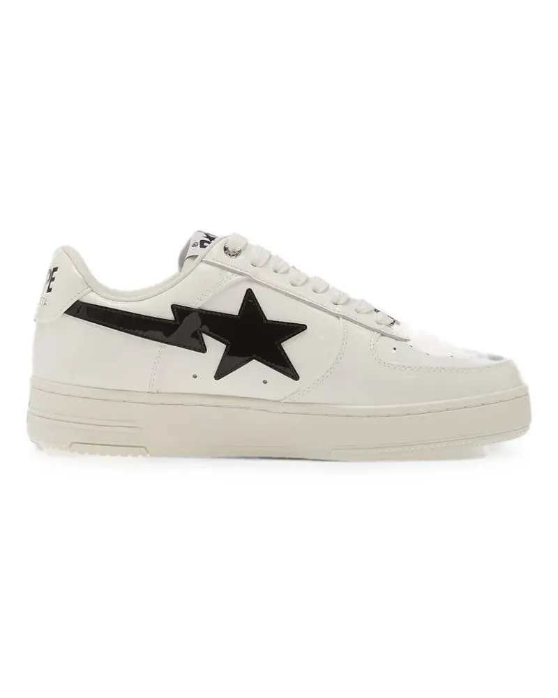 BAPE Bape Sta patent-leather sneakers - Weiß Weiß