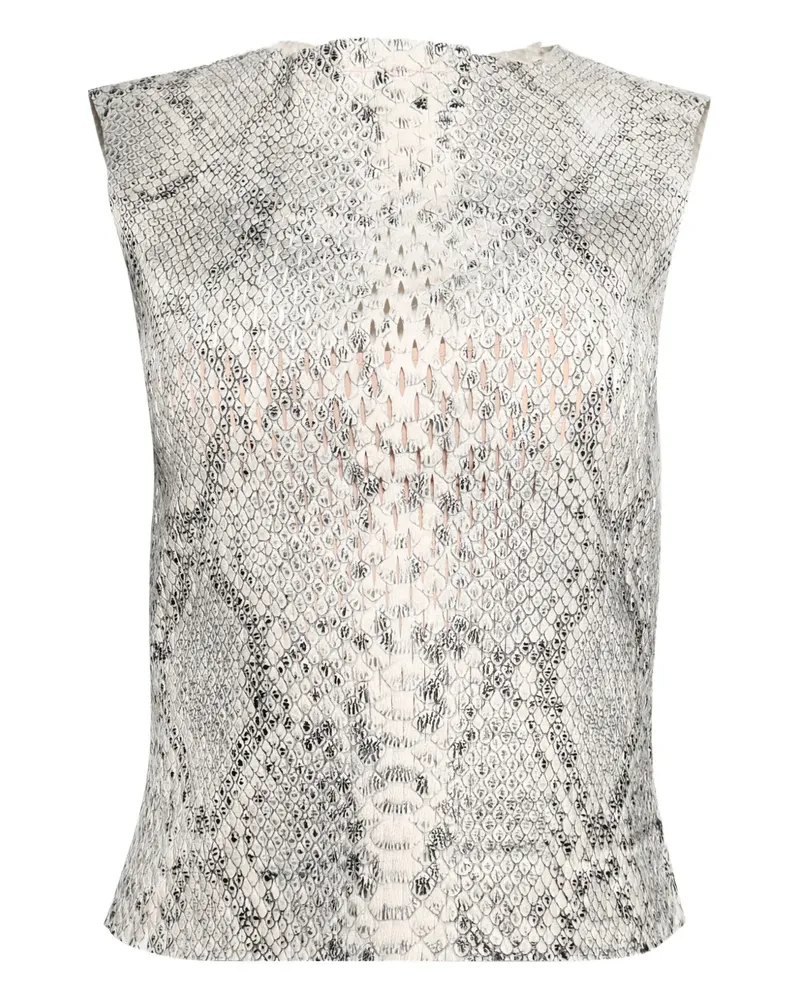 Alexander Wang Top mit Print - Weiß Weiß