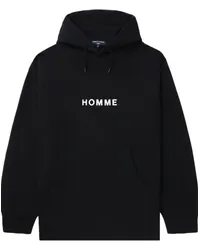 Comme des Garçons Hoodie mit "Homme"-Print Schwarz