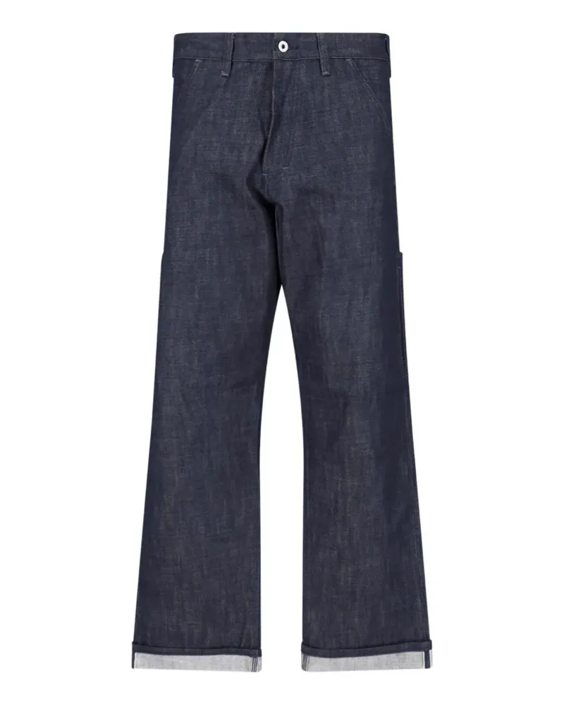 Roy Roger's Schlagjeans mit Logo-Patch - Blau Blau