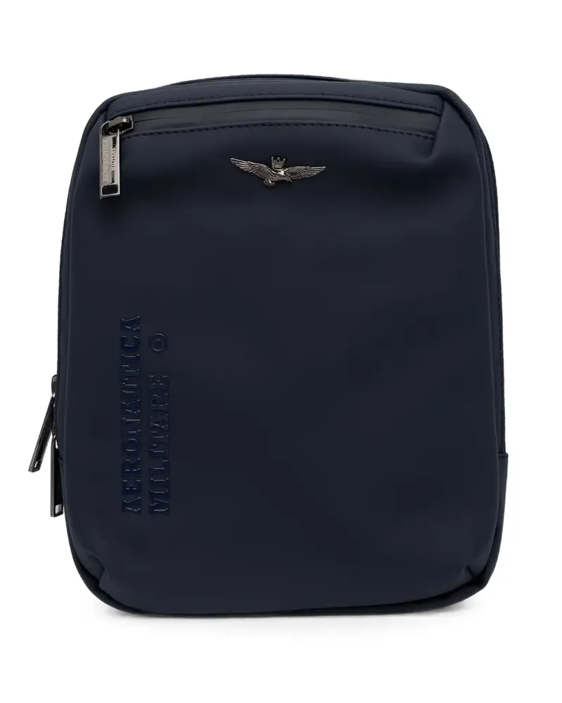 Aeronautica Militare Gürteltasche mit Logo-Schild - Blau Blau