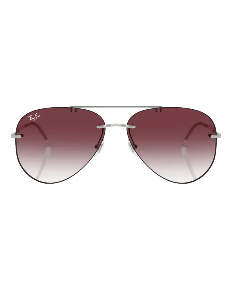 Ray Ban Sonnenbrille mit Pilotengestell - Silber Silber