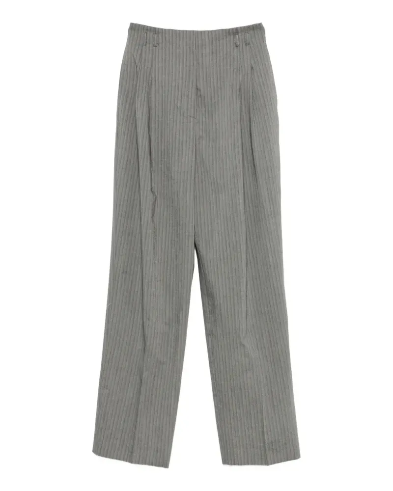 Alberta Ferretti Hose mit Fischgrätenmuster - Grau Grau