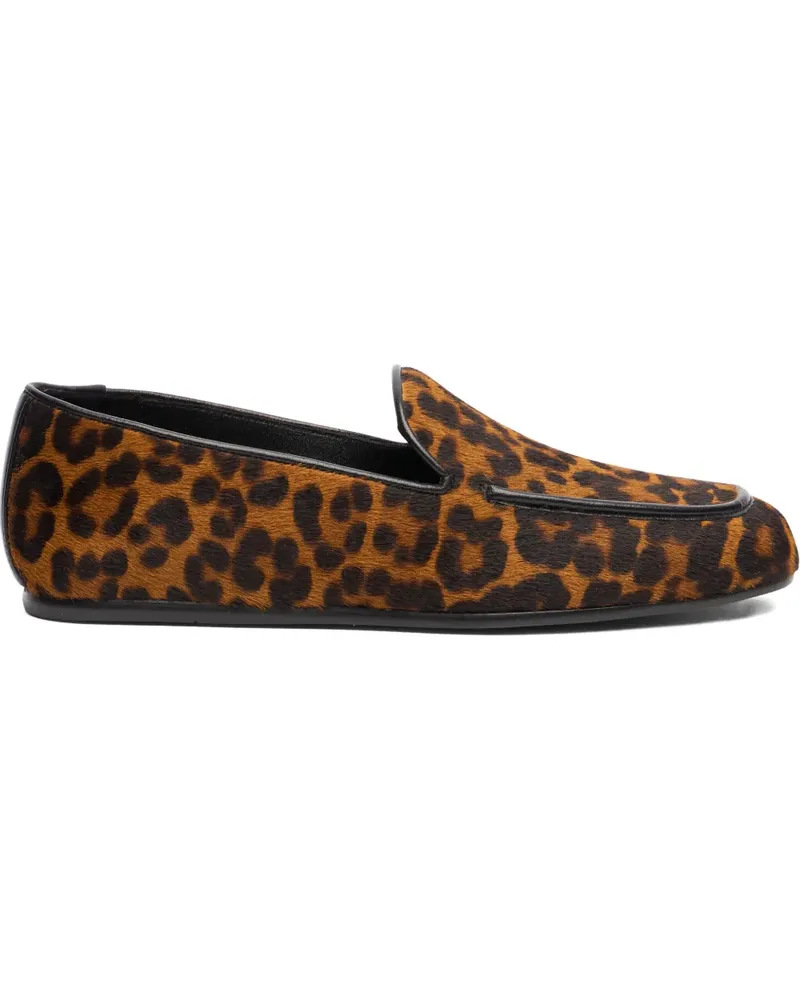 Stuart Weitzman Lee almond-toe leopard loafer - Braun Braun