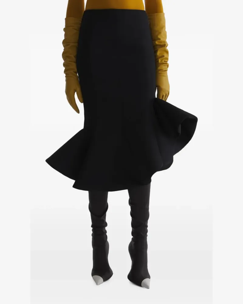 Thierry Mugler Rock mit Meerjungfrauen-Print - Schwarz Schwarz