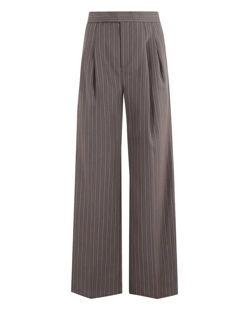 Isabelle Blanche striped straight-leg trousers - Grau Grau