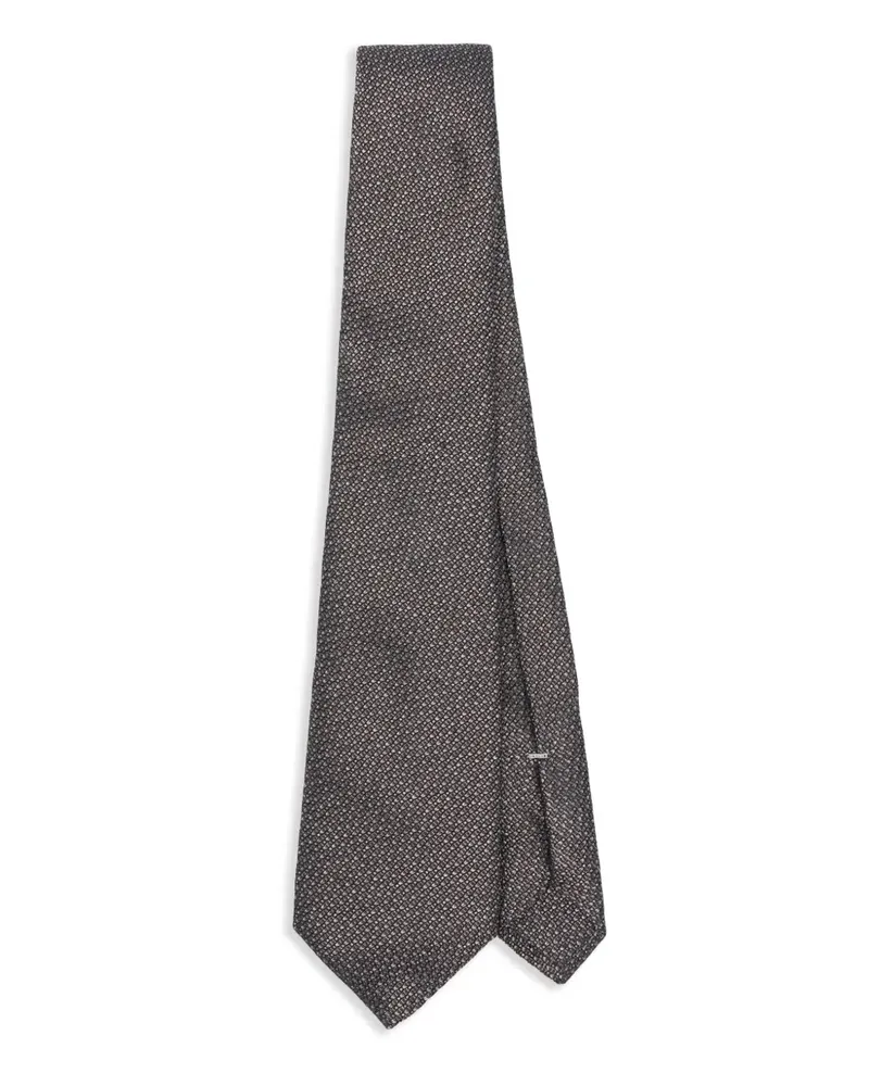 Canali Krawatte mit Jacquardmuster - Braun Braun