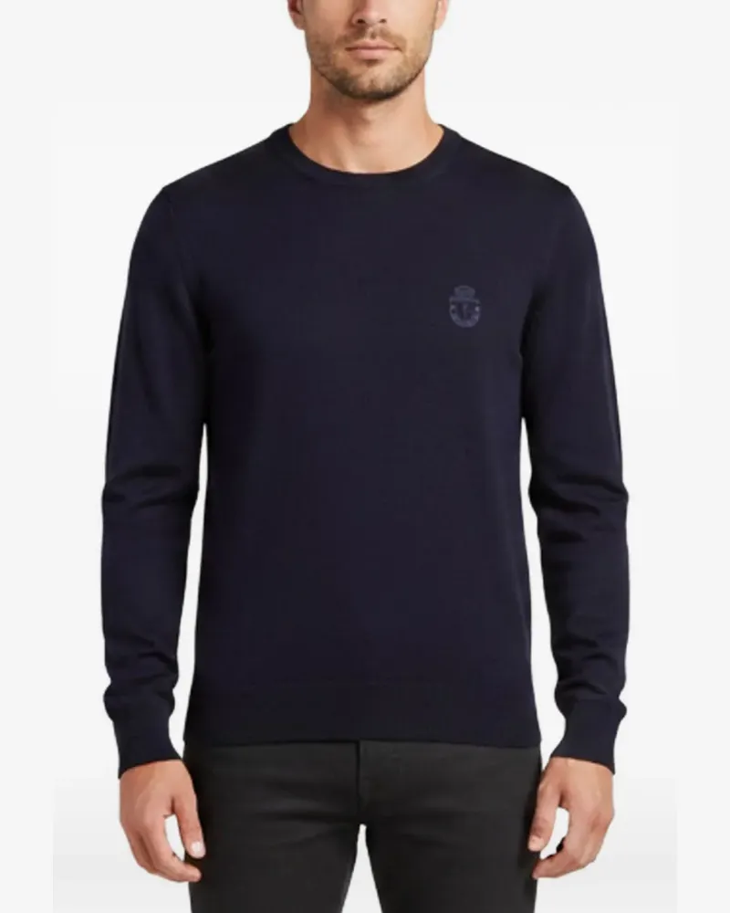 Billionaire logo-embroidered crewneck sweater - Blau Blau