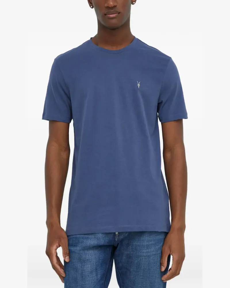 AllSaints Brace T-Shirt mit Stickerei - Blau Blau