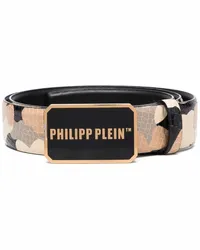 Philipp Plein Gürtel mit Camouflage-Print Nude