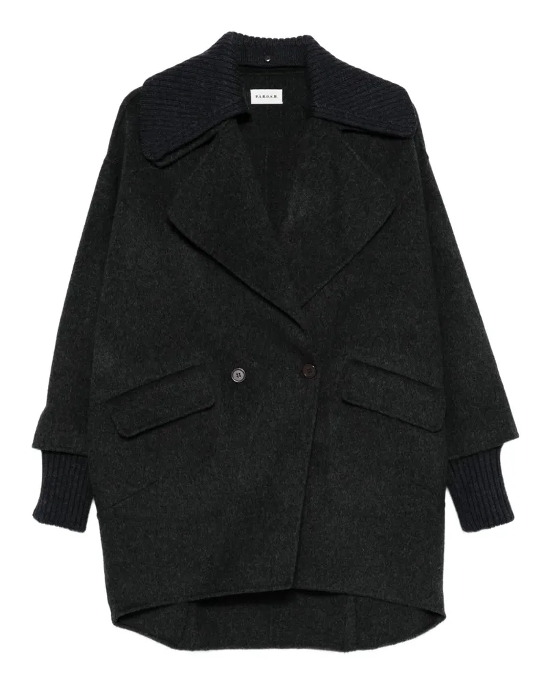 P.A.R.O.S.H. P.A.R.O H. ribbed-cuff coat - Grau Grau