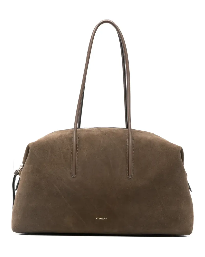 DeMELLIER The Stockholm suede shoulder bag - Braun Braun