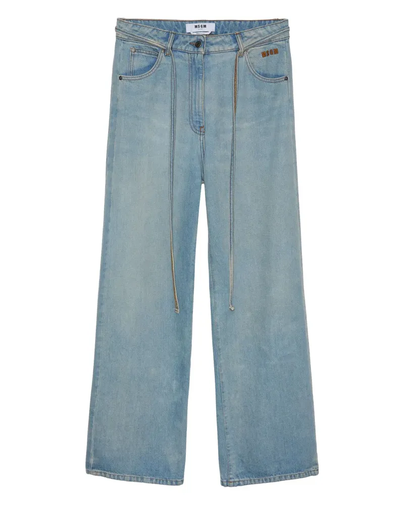MSGM Gerade Jeans - Blau Blau