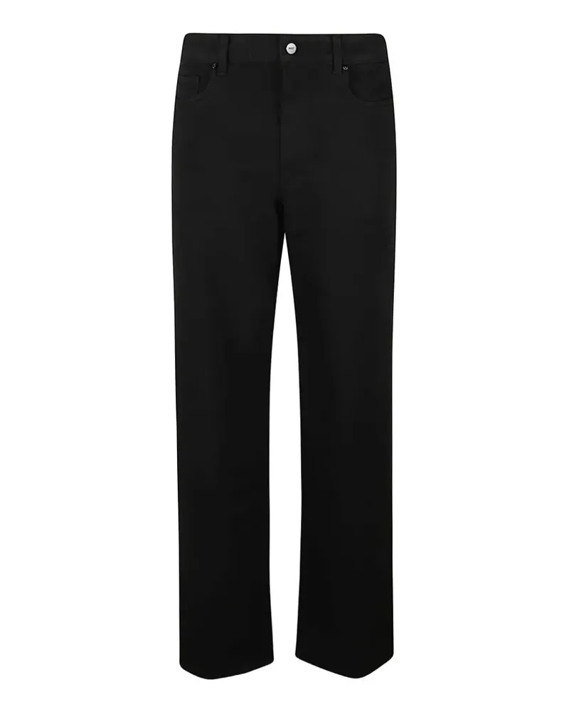 Paige Weite Anessa Jeans mit Logo-Patch - Schwarz Schwarz