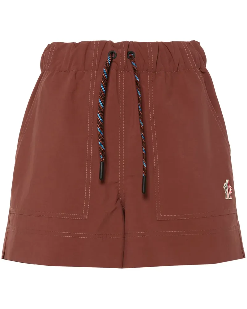 Moncler Shorts mit Logo-Patch - Braun Braun