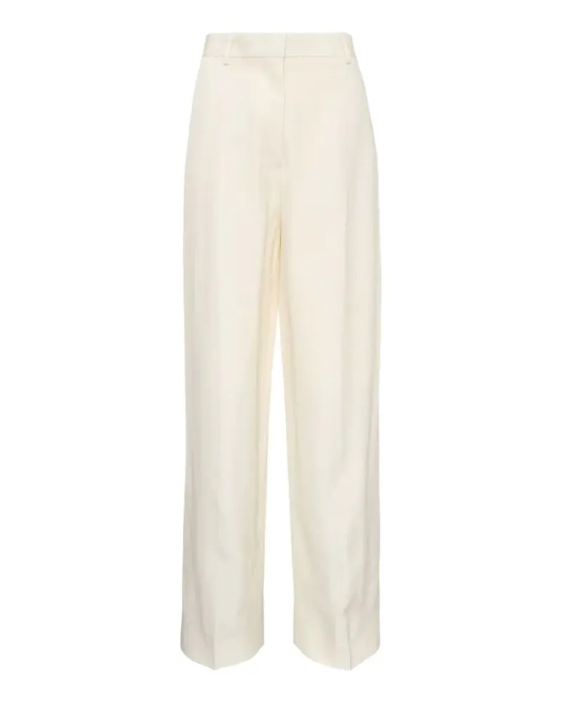Jil Sander pressed-crease silk trousers - Nude Nude