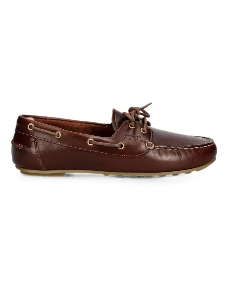 Gant lace-up leather boat shoes - Braun Braun