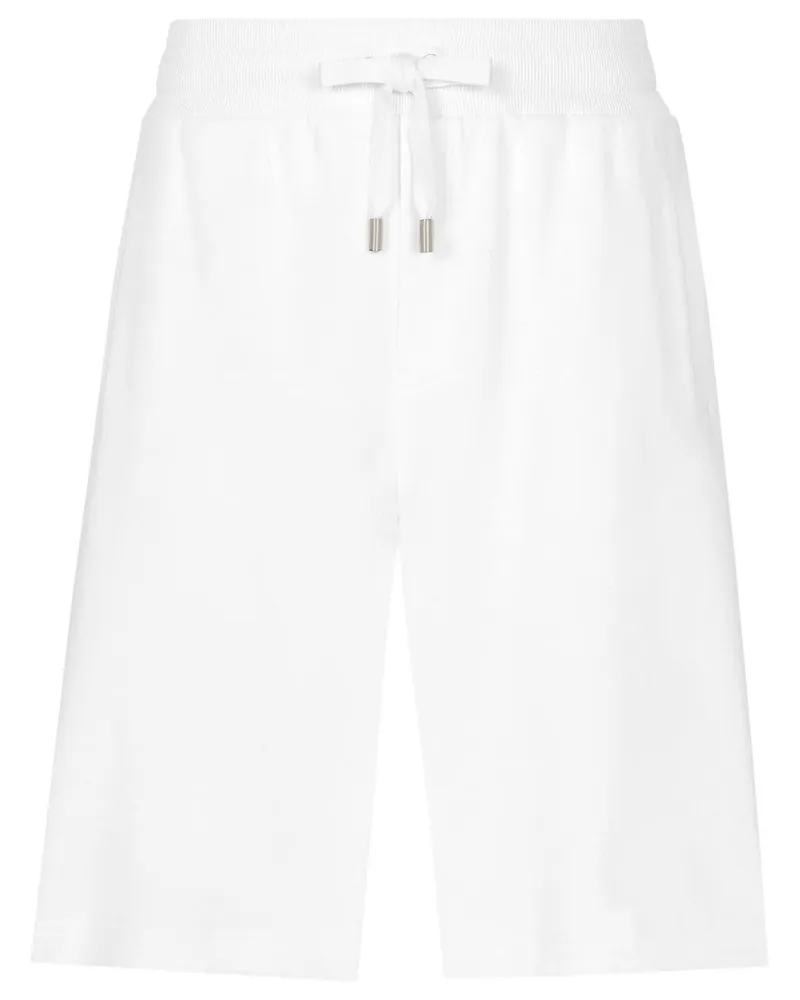 Dolce & Gabbana Shorts mit Logo-Schild - Weiß Weiß