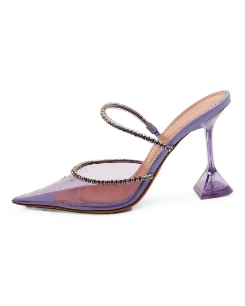 Amina Muaddi Gilda Sandalen mit Kristallen - Violett Violett