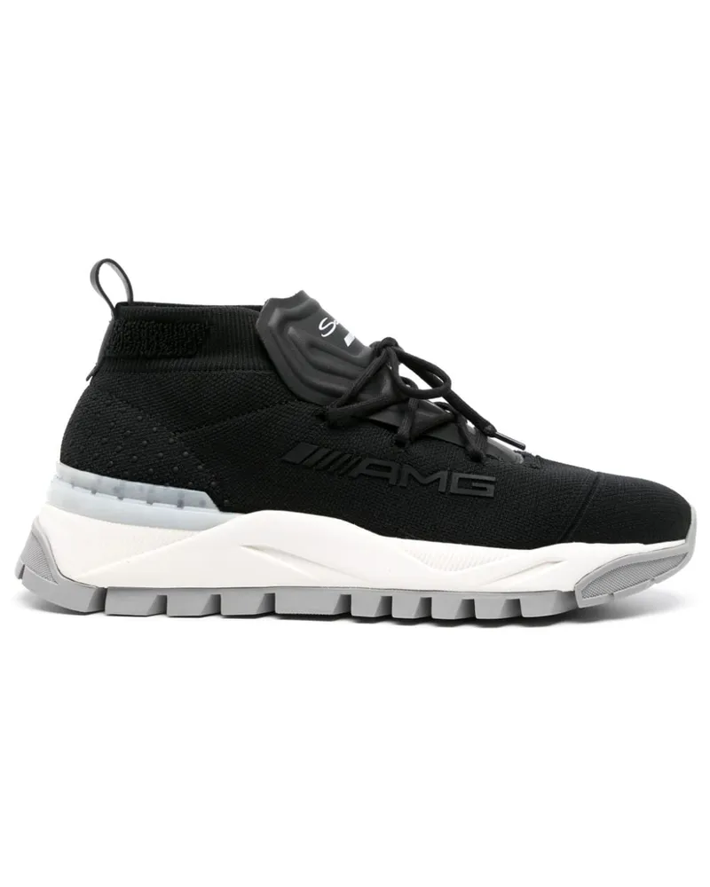 Santoni x AMG Sneakers mit Stretcheinsätzen - Schwarz Schwarz