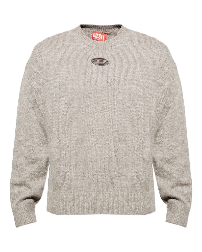 Diesel K-Areeso logo cut-out sweater - Nude Nude