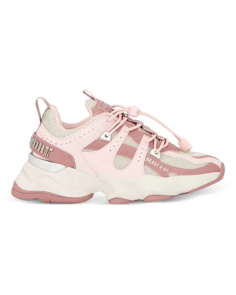 Philipp Plein Runner Beast X-01 panelled sneakers - Rosa Rosa