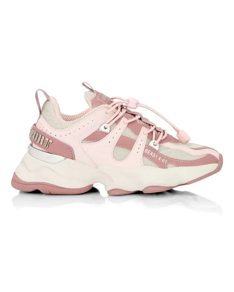 Philipp Plein Runner Beast X-01 panelled sneakers - Rosa Rosa