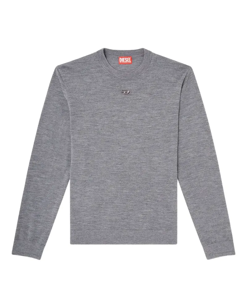 Diesel K-Valiam Pullover mit Logo - Grau Grau