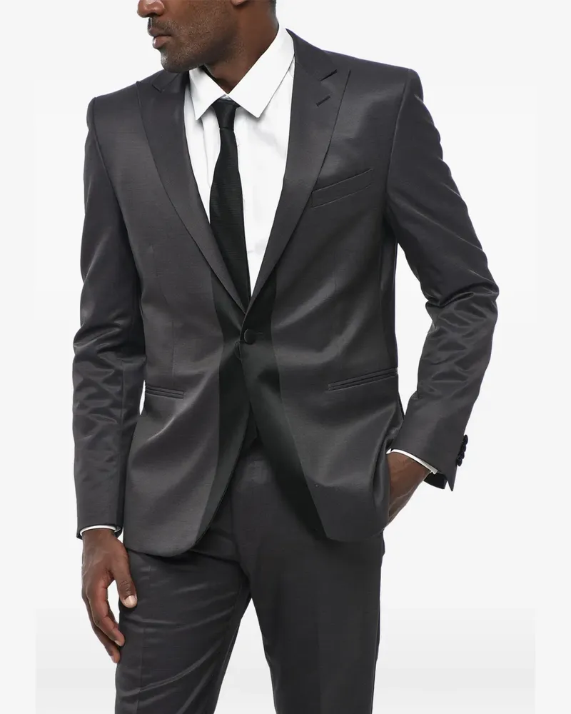 Corneliani satin-detail wool-blend suit - Violett Violett