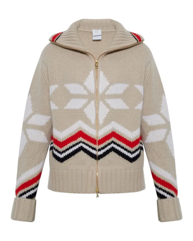 Bogner Frances Cardigan mit Intarsien-Muster - Nude Nude