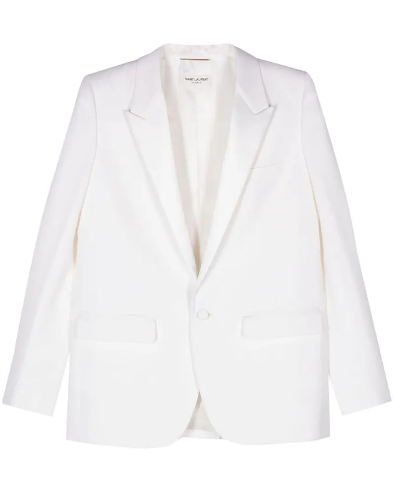 Saint Laurent Einreihiger Smoking - Weiß Weiß