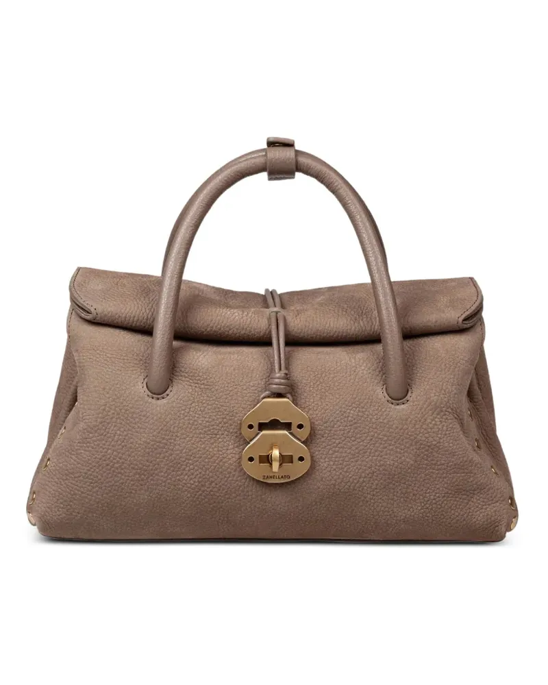 Zanellato Dotta Jones Tote Bag mit Nieten - Grau Grau