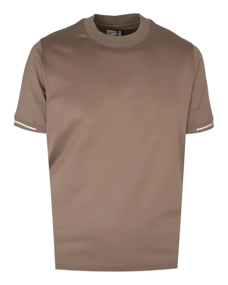 Pal Zileri contrast-trim T-shirt - Braun Braun