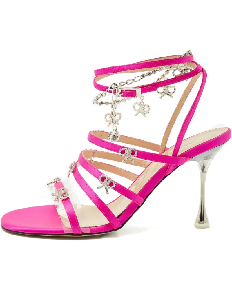 Mach & Mach Camille crystal-bow sandals - Rosa Rosa