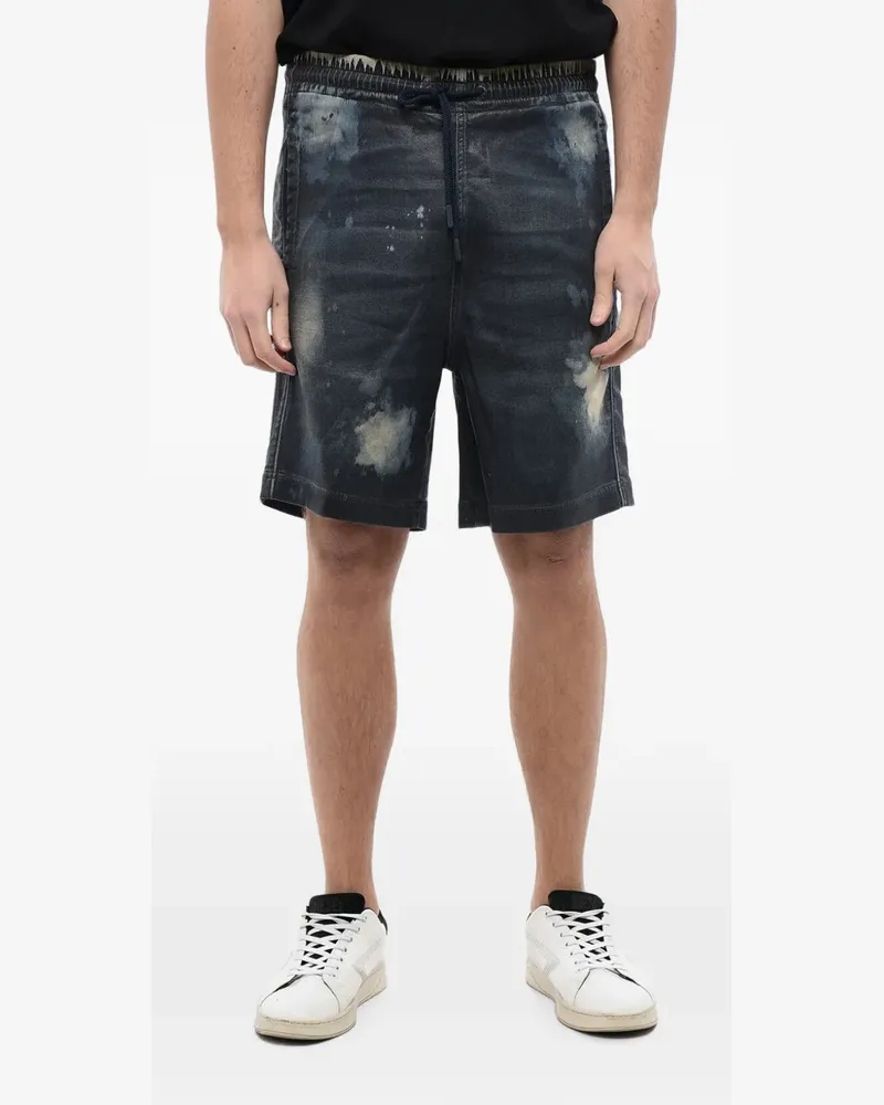 Diesel Shorts mit Acid-Wash-Effekt - Blau Blau