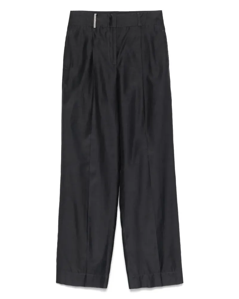 Peserico Hose mit Faltendetail - Grau Grau