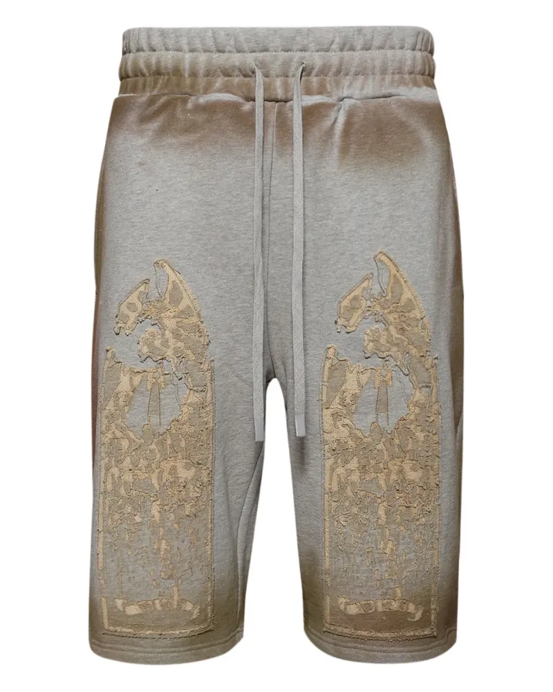 WHO DECIDES WAR Lounge-Shorts mit grafischem Print - Grau Grau