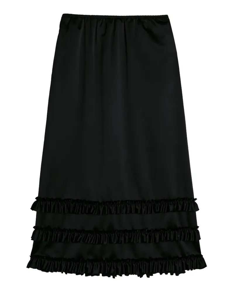 Simone Rocha Midirock mit Rüschen - Schwarz Schwarz