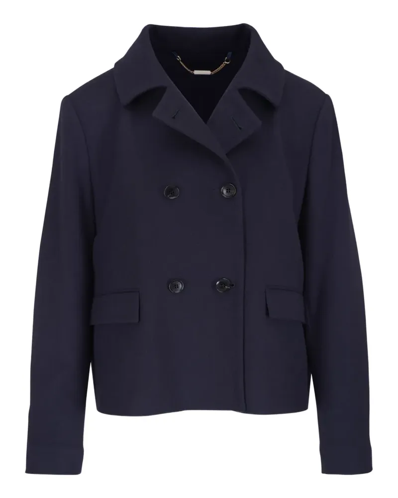Kiton Doppelreihige Cropped-Jacke - Blau Blau