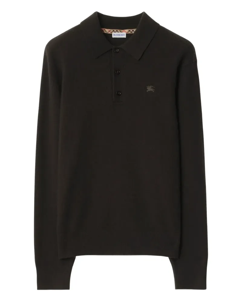 Burberry Poloshirt mit Equestrian Knight-Stickerei - Braun Braun