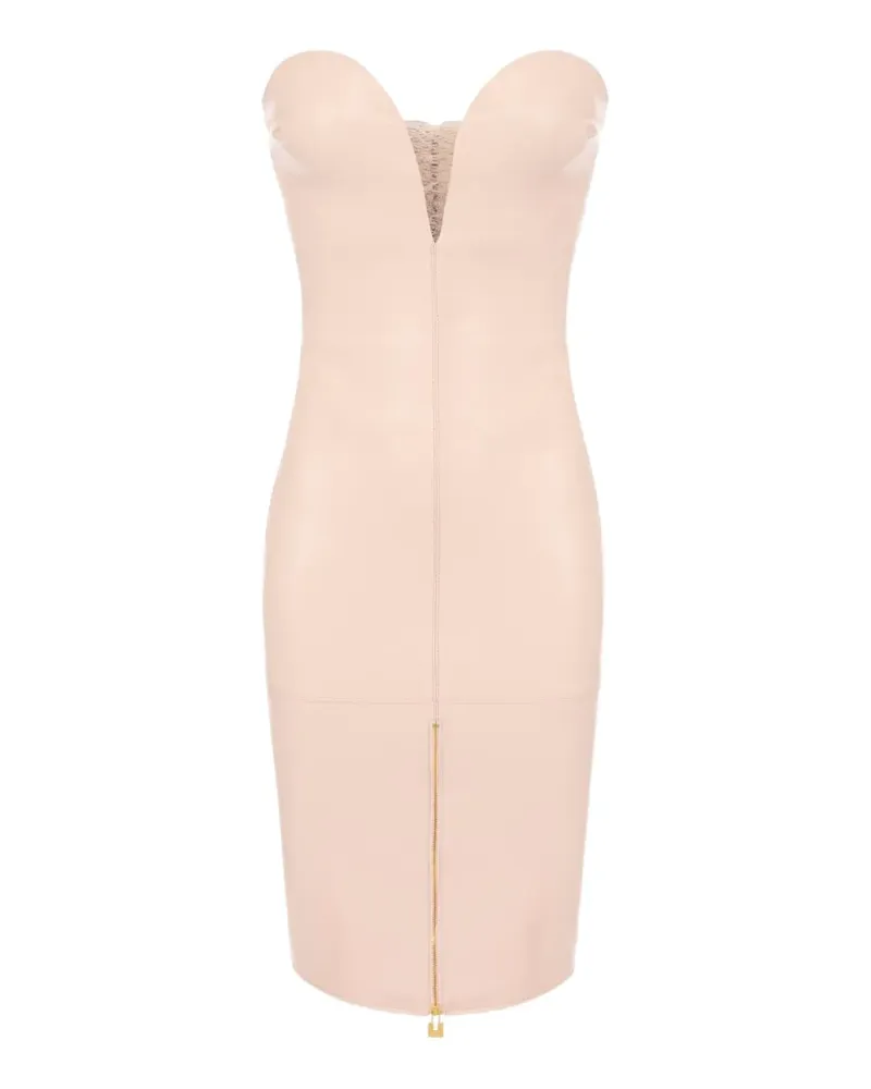 Elisabetta Franchi Kleid mit Herzausschnitt und Reißverschluss - Rosa Rosa