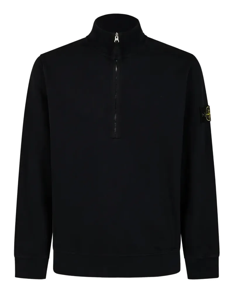 Stone Island 6100068 brushed organic-cotton fleece sweatshirt - Schwarz Schwarz