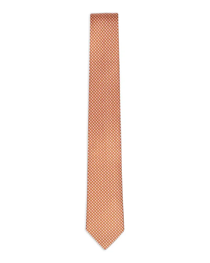 Ferragamo silk tie - Orange Orange